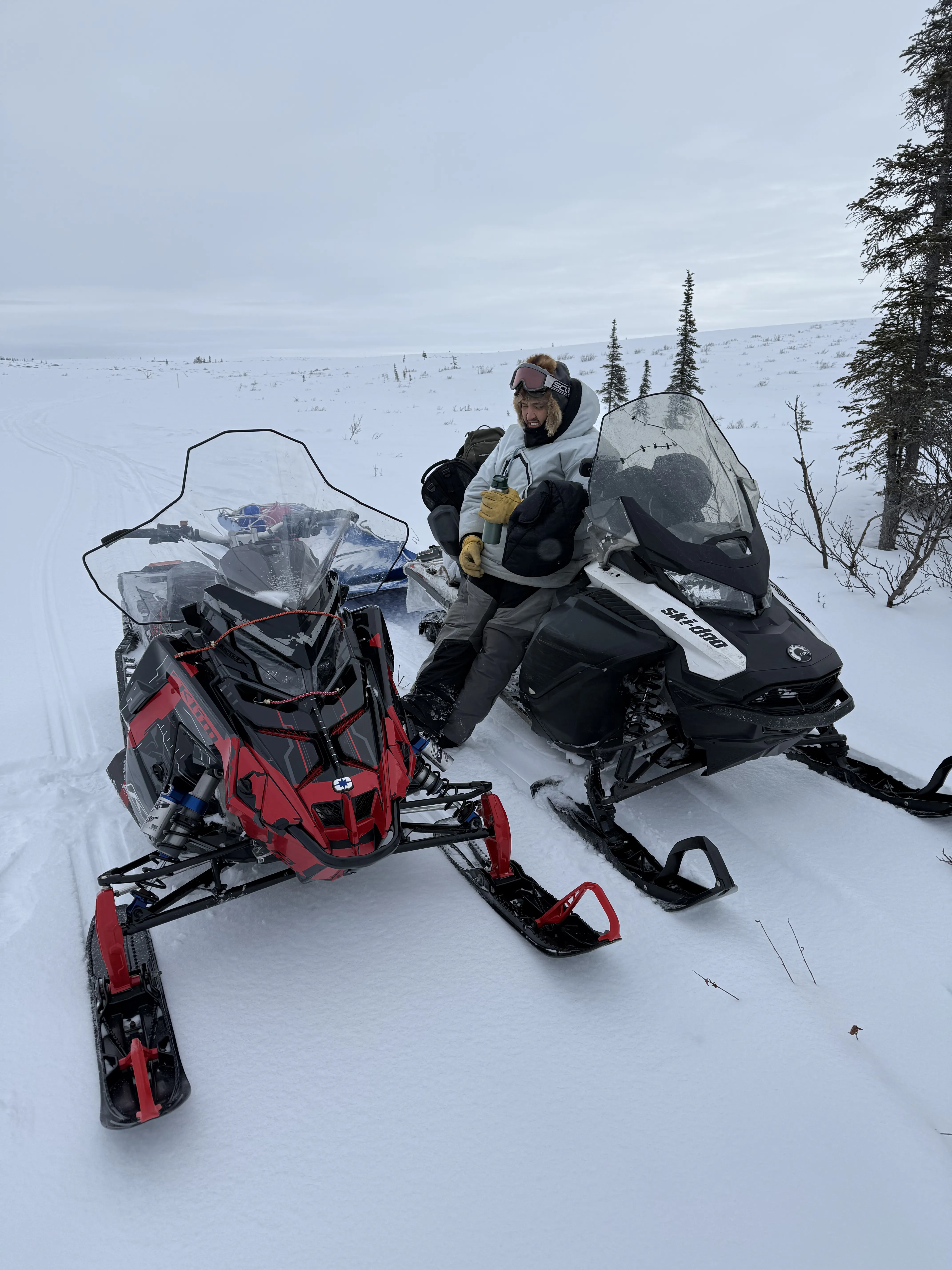 Early 2025 village trips crossing snow and tundra.