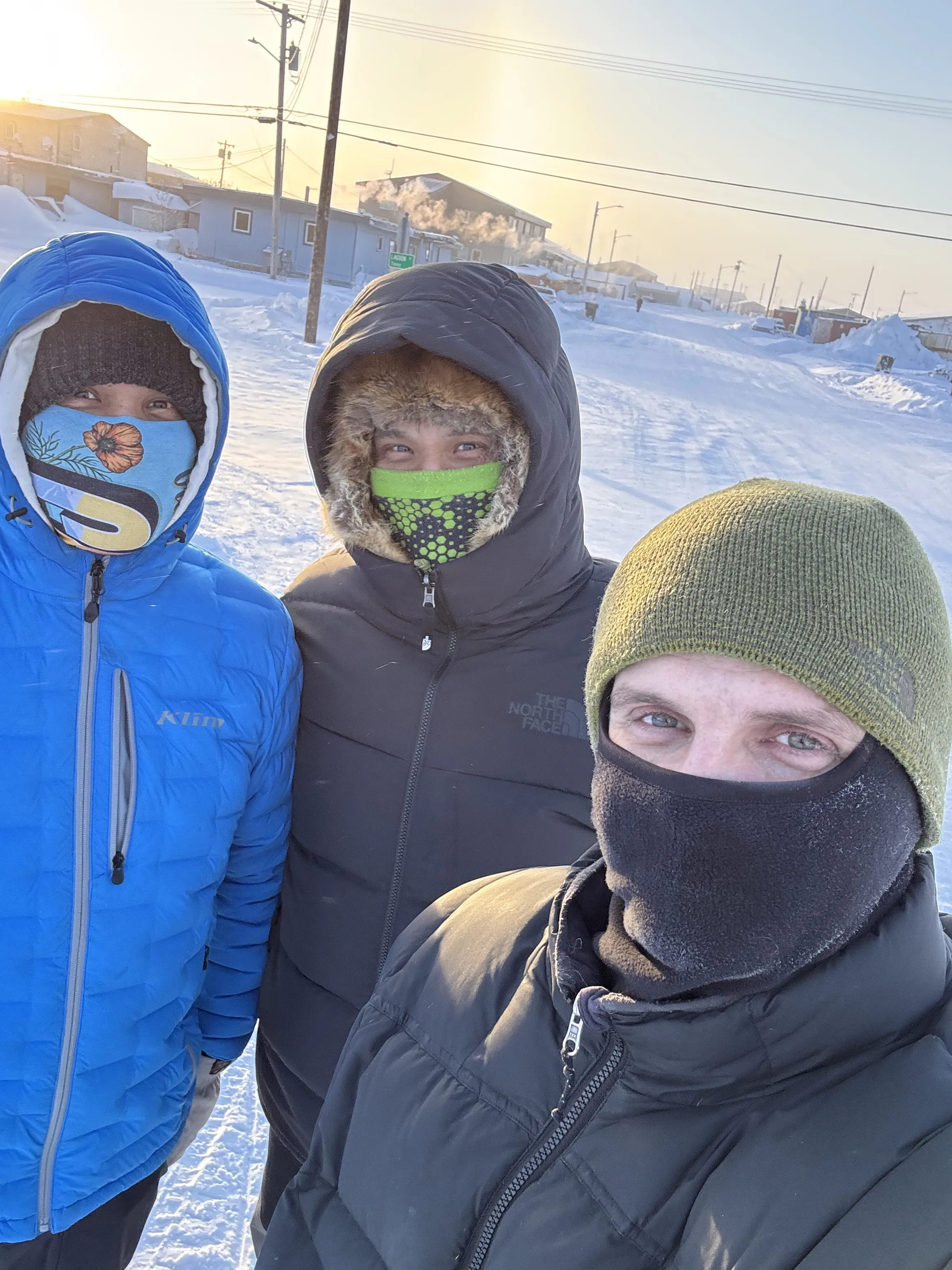 Early 2025 village trips crossing snow and tundra.